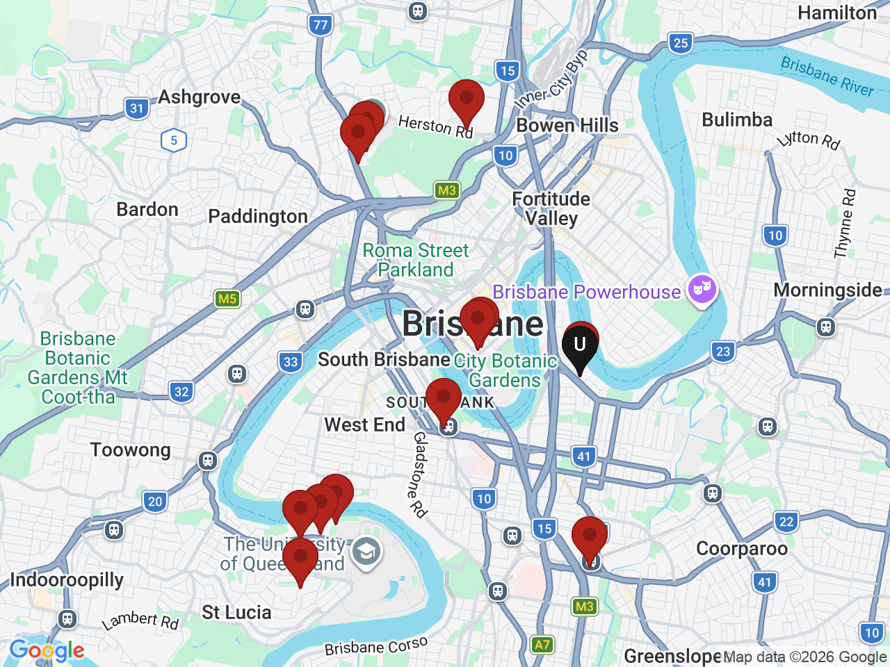 Map of UniLodge homes near Shafston International College