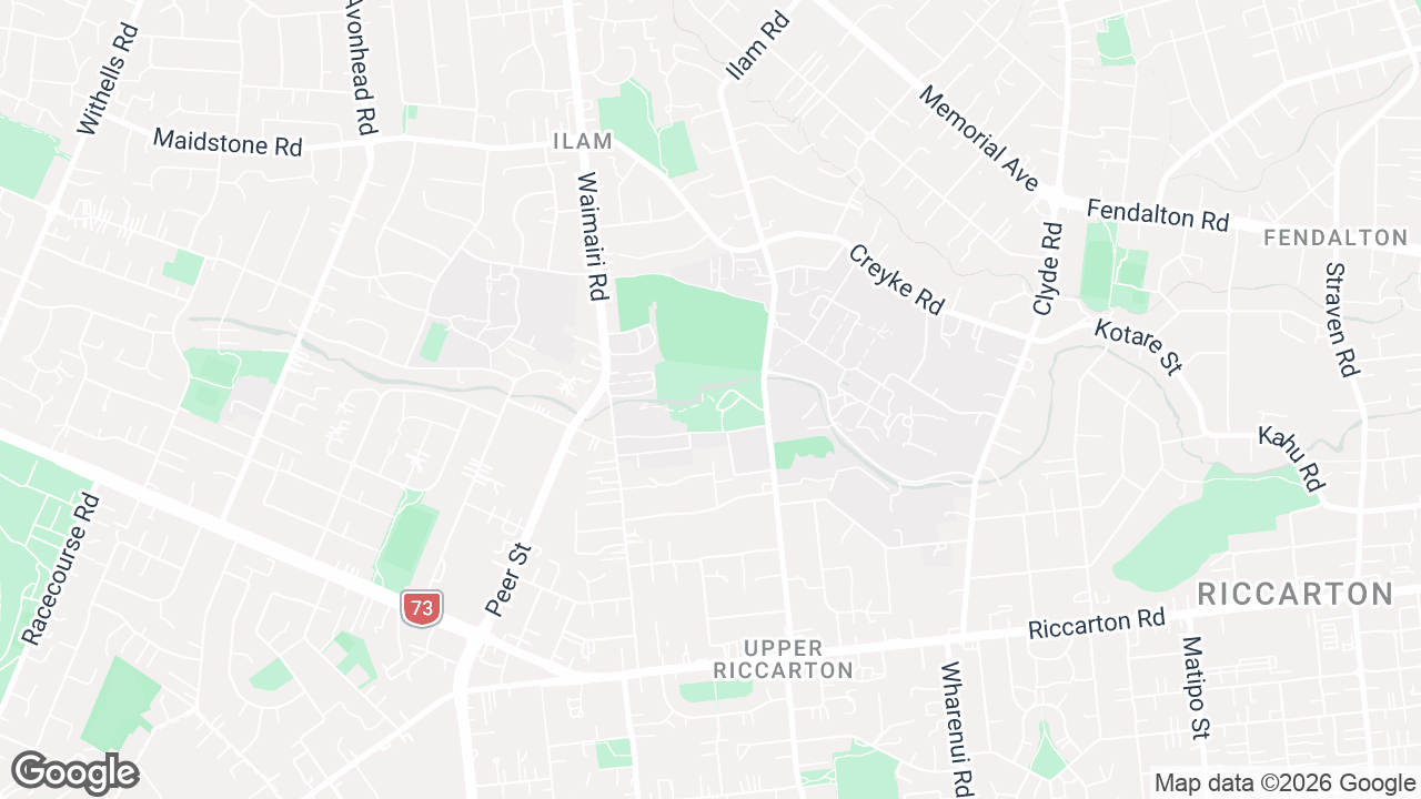 Map of Christchurch