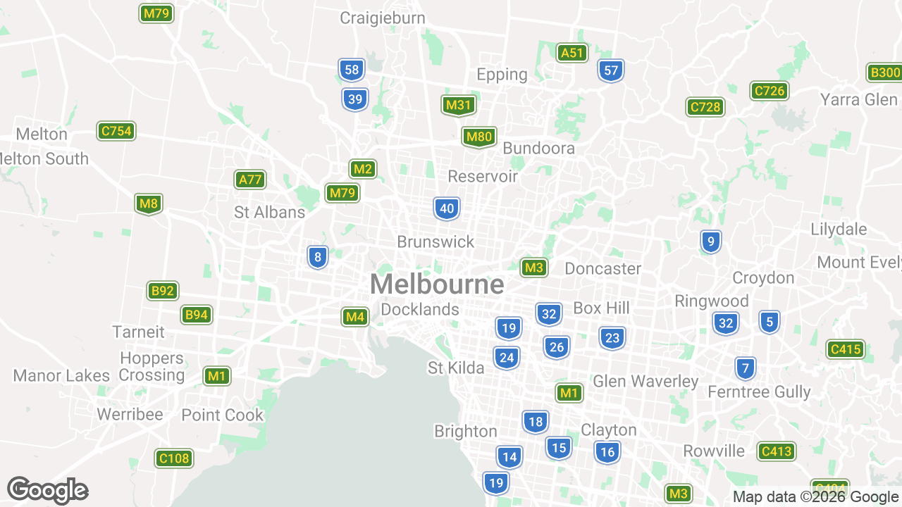 Map of Melbourne