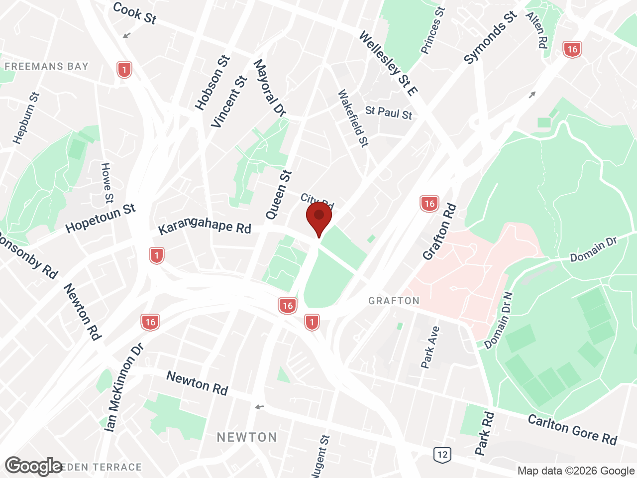 Map showing 55 Symonds Street, Grafton