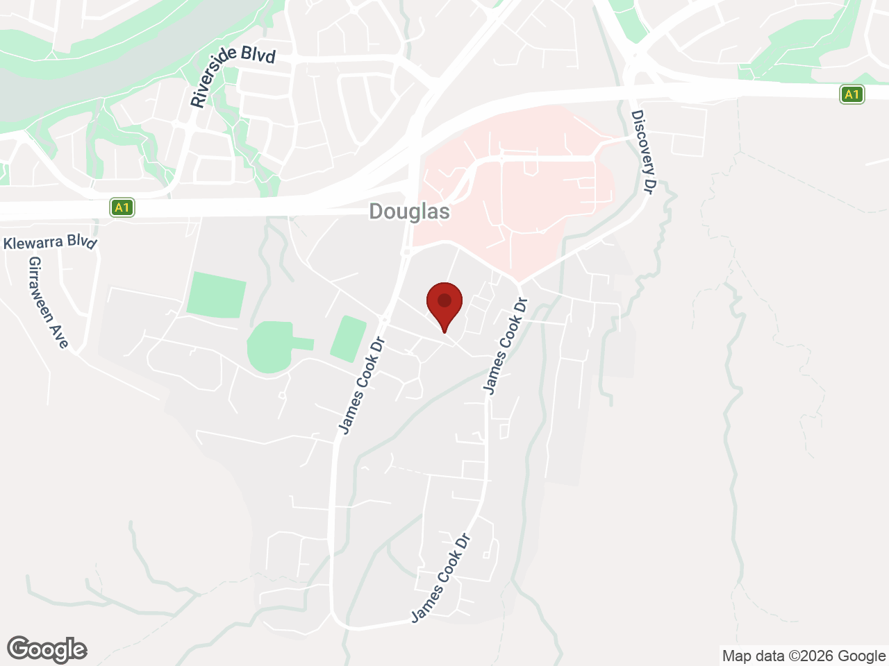 Map showing Burralga Yumba, Douglas