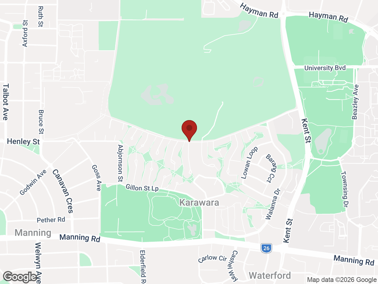 Map showing UniLodge at Curtin - Guild House, Karawara