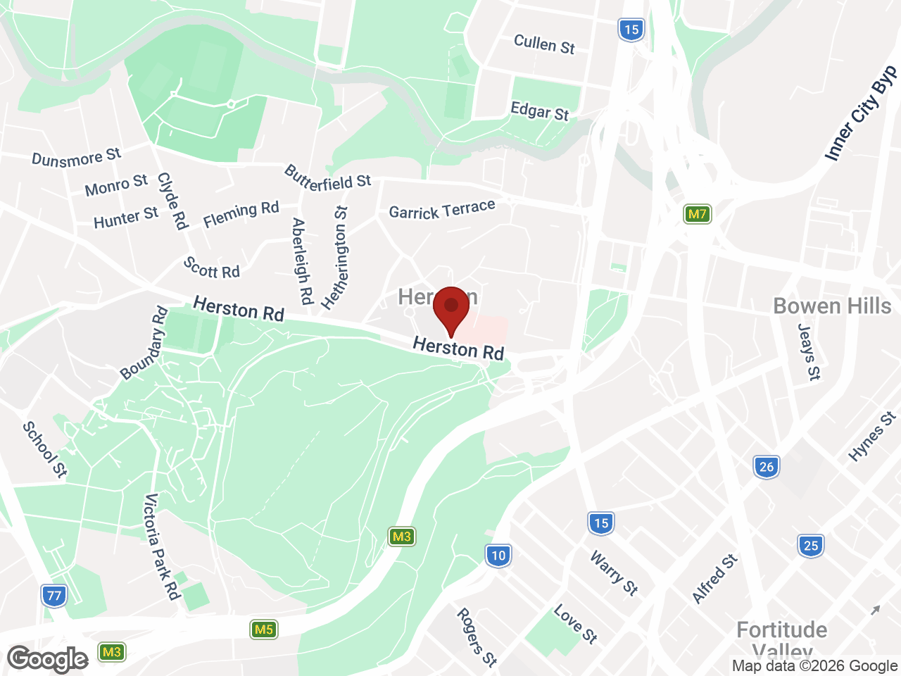 Map showing UniLodge Herston, Herston