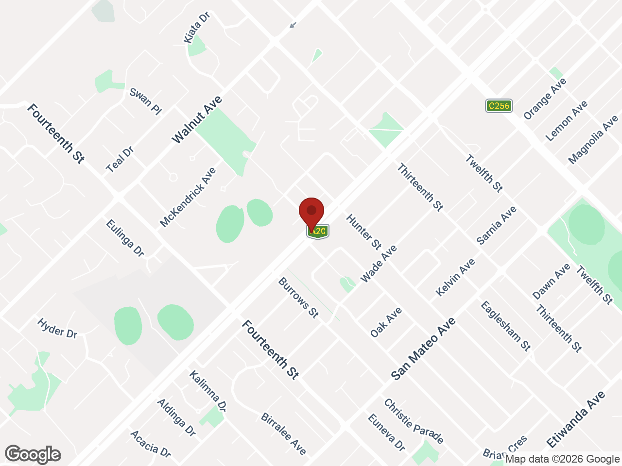 Map showing La Trobe University Regional Housing – Mildura, Mildura