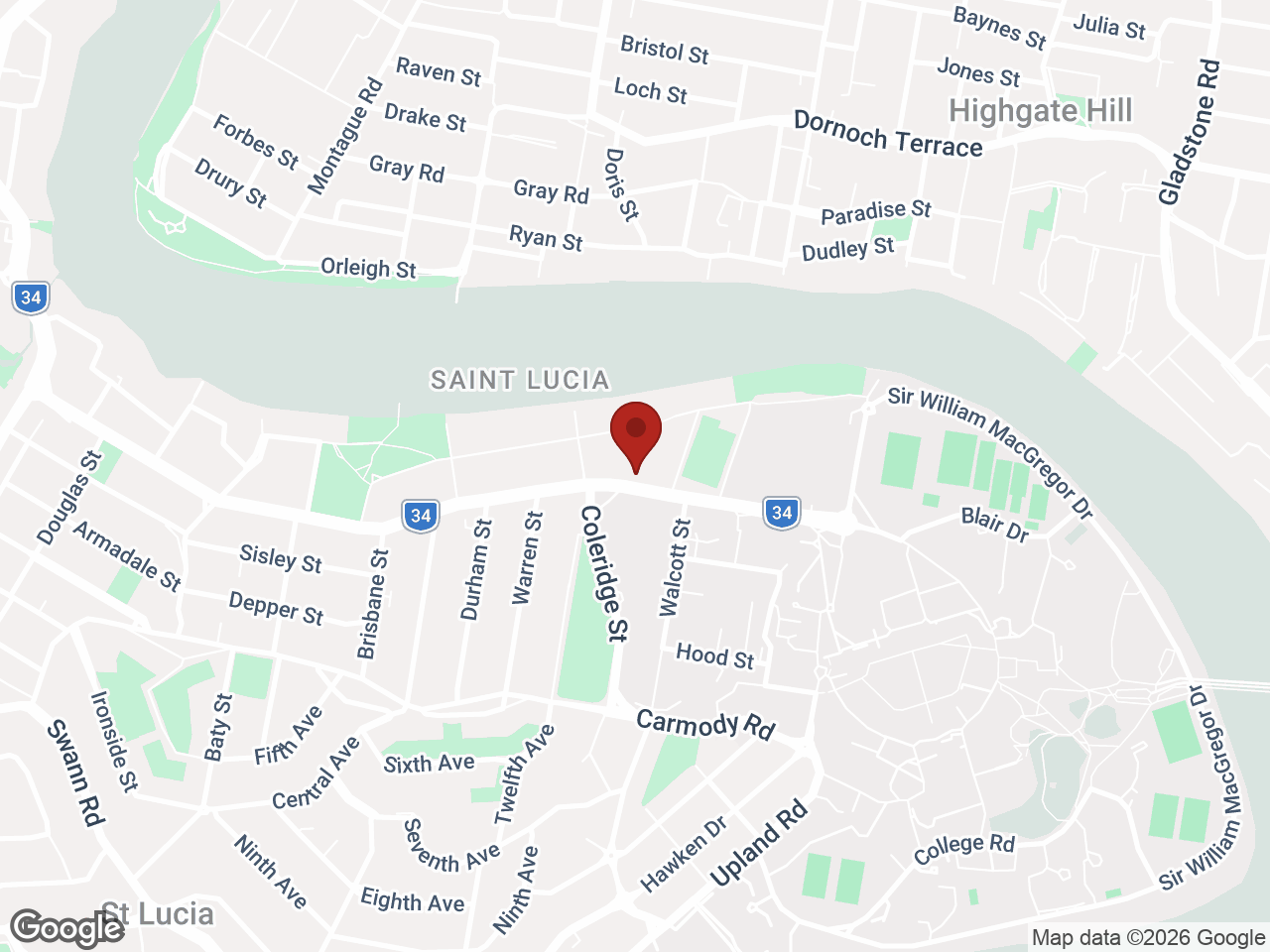 Map showing Student Living - The Manors, St Lucia