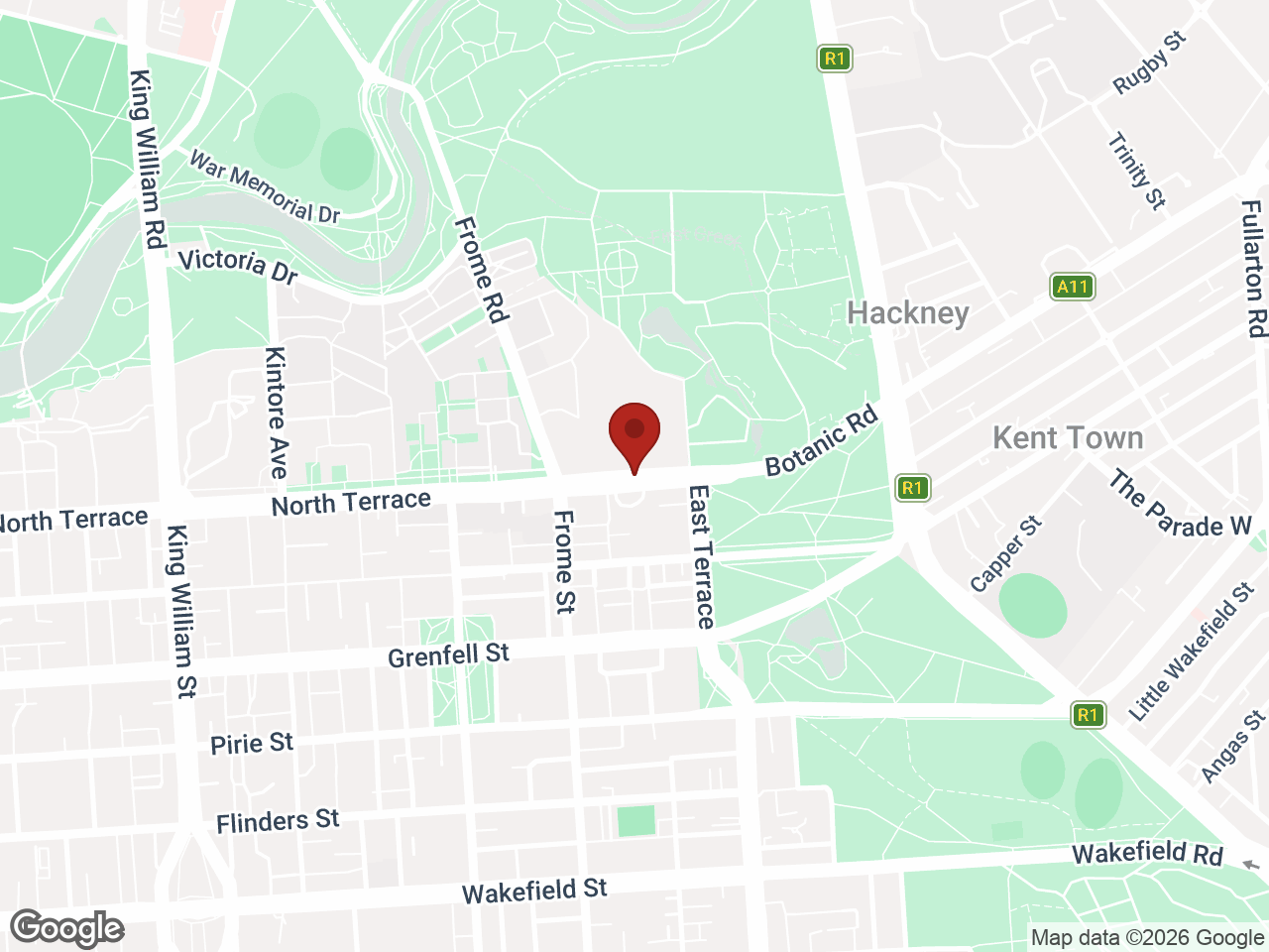 Map showing Student Living - Tobin House, Adelaide